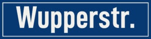 Straßenschild Wupperstraße
