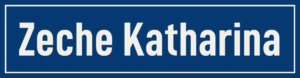 Straßenschild Zeche Katharina