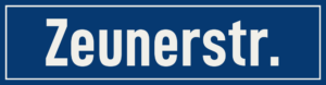 Straßenschild Zeunerstraße