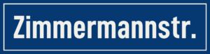 Straßenschild Zimmermannstraße