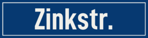 Straßenschild Zinkstraße
