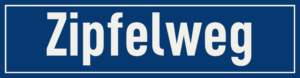 Straßenschild Zipfelweg