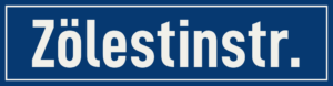 Straßenschild Zölestinstraße