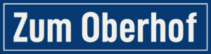 Straßenschild Zum Oberhof