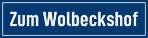 Straßenschild Zum Wolbeckshof