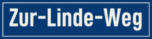 Straßenschild Zur-Linde-Weg