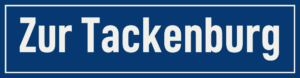 Straßenschild Zur Tackenburg