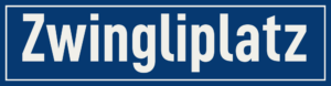 Straßenschild Zwingliplatz