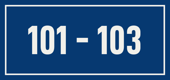 Hausnummer 101 - 103