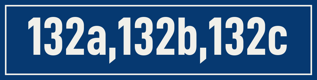 Hausnummer 132a,132b,132c