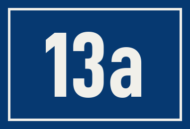 Hausnummer 13a