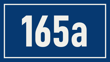 Hausnummer 165a