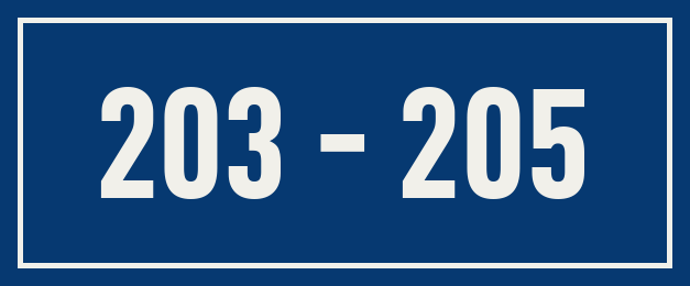Hausnummer 203 - 205