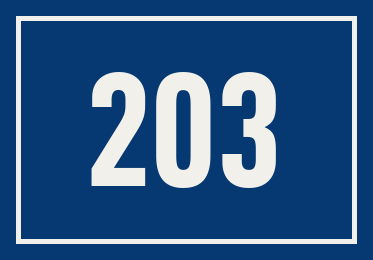 Hausnummer 203