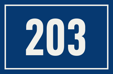 Hausnummer 203
