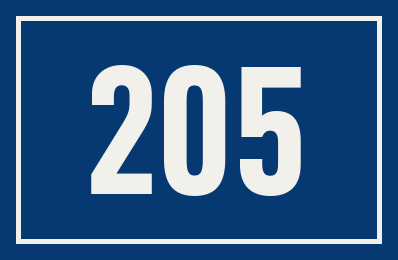 Hausnummer 205