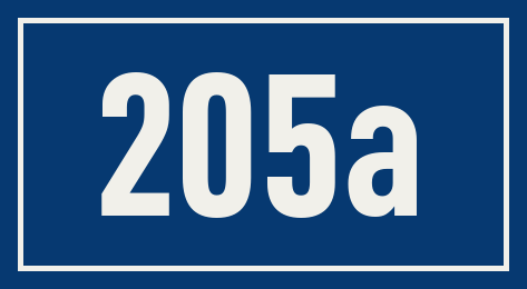 Hausnummer 205a