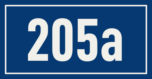 Hausnummer 205a