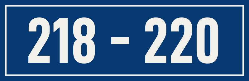 Hausnummer 218 - 220