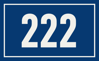 Hausnummer 222
