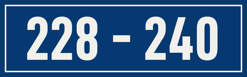 Hausnummer 228 - 240