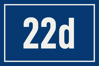 Hausnummer 22d