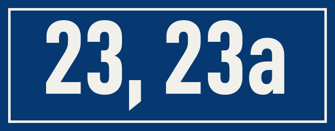 Hausnummer 23, 23a