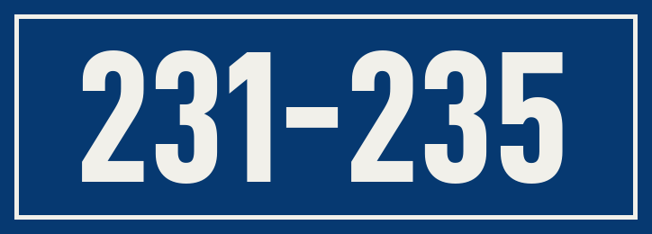 Hausnummer 231-235