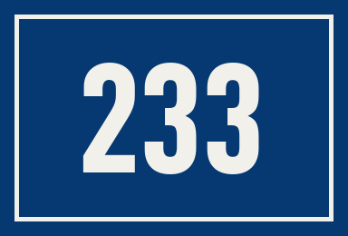 Hausnummer 233
