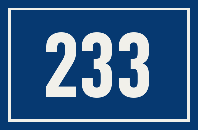 Hausnummer 233