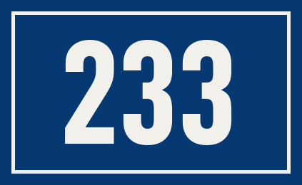 Hausnummer 233