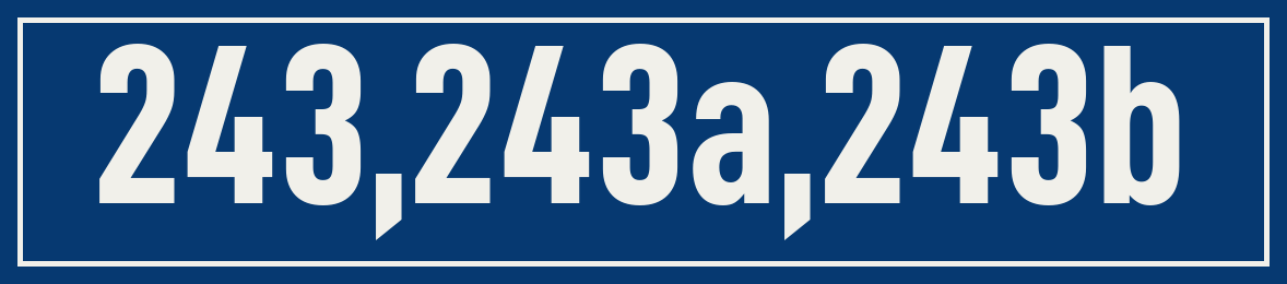 Hausnummer 243,243a,243b