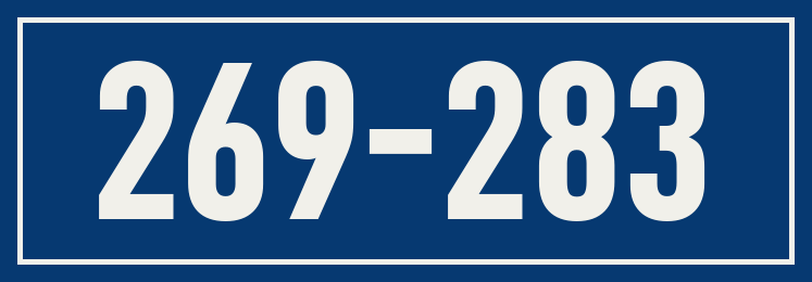 Hausnummer 269-283