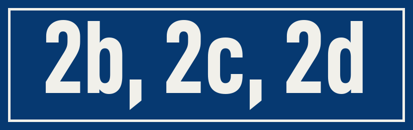 Hausnummer 2b, 2c, 2d