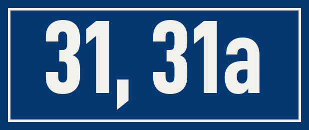 Hausnummer 31, 31a
