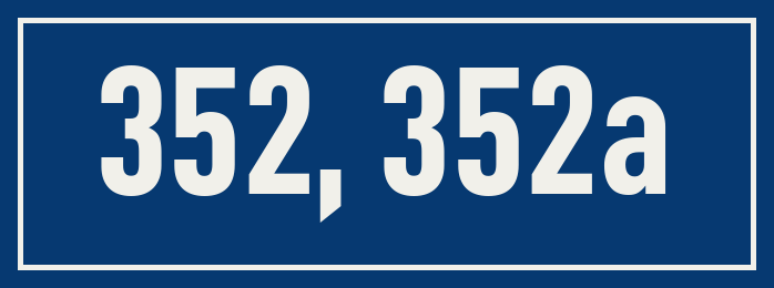 Hausnummer 352, 352a