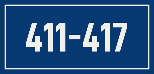 Hausnummer 411-417
