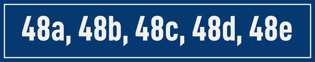 Hausnummer 48a, 48b, 48c, 48d, 48e