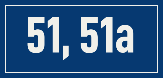 Hausnummer 51, 51a