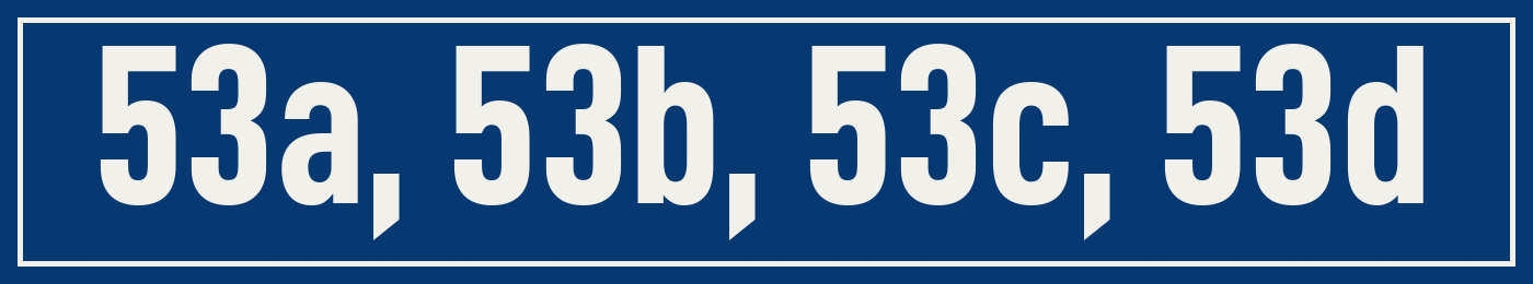Hausnummer 53a, 53b, 53c, 53d