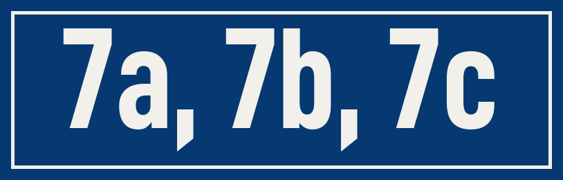 Hausnummer 7a, 7b, 7c