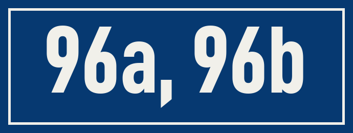 Hausnummer 96a, 96b
